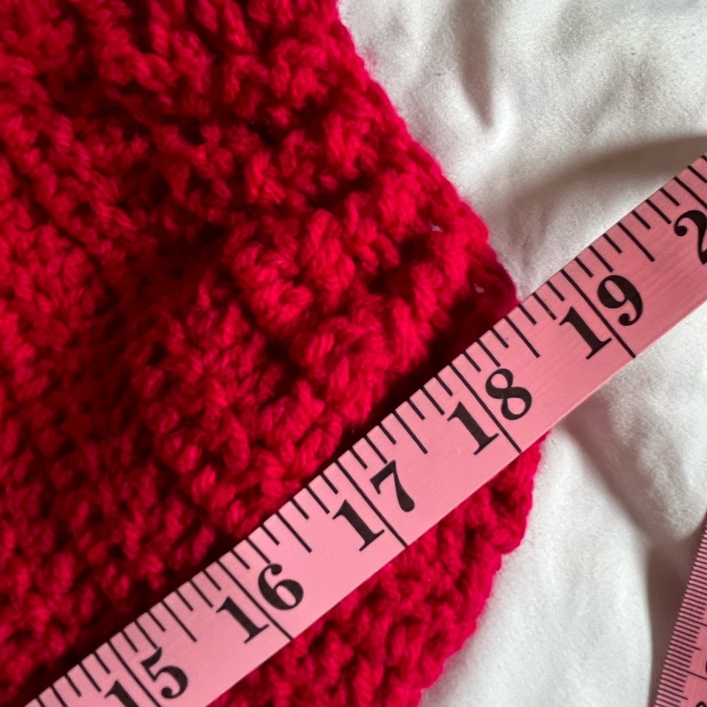 Handmade Crochet Rouge Oversized Cardigan - Picture 6 of 8